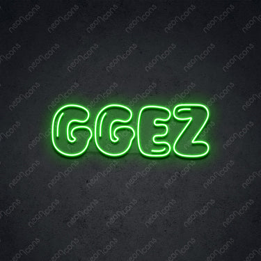 'Inflated GGEZ' Neon Sign 45cm (1.5ft) / Green / LED by Neon Icons